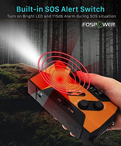 FosPower Emergency Weather Radio & Power Bank