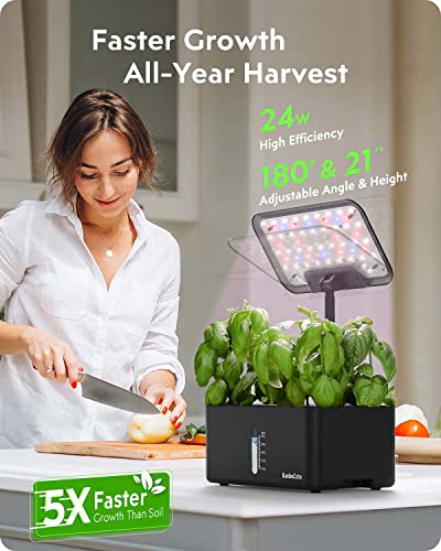 Smart Hydroponic Indoor Herb Garden Kit with LED Grow Light
