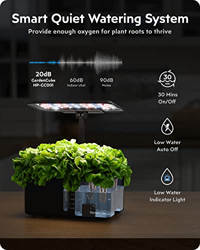 Smart Hydroponic Indoor Herb Garden Kit with LED Grow Light