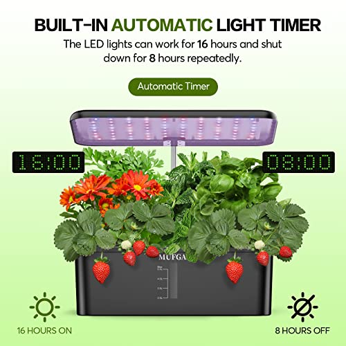 MUFGA Indoor Hydroponic Garden System with LED Light