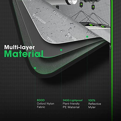 VIVOSUN 4x4 Mylar Grow Tent with Observation Window