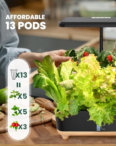 Indoor Hydroponic Garden System with 13 Pods