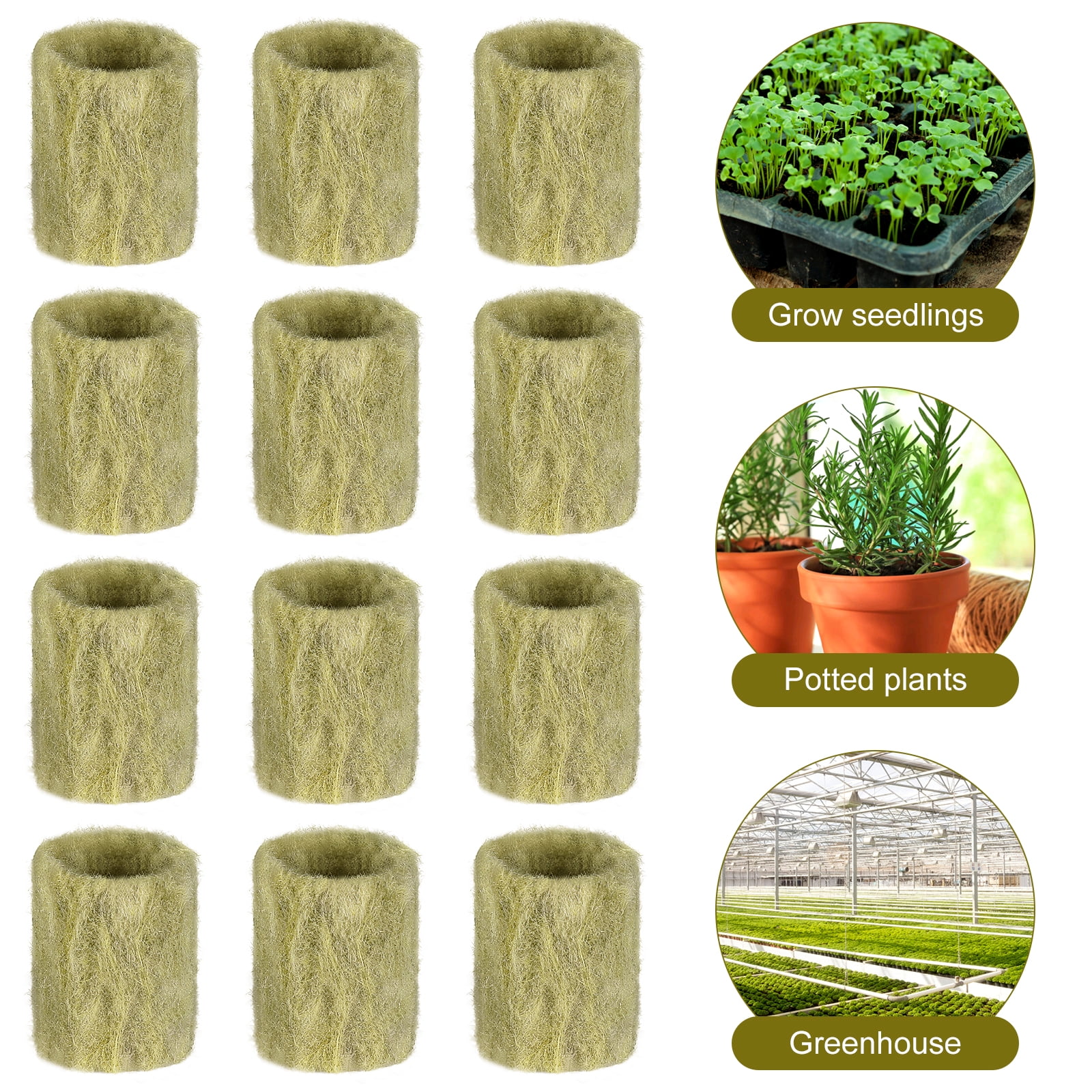 Hemoton Hydroponic Mineral Wool Starter Plugs