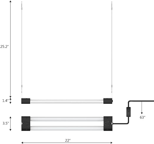BoostGro LED Grow Light Full Spectrum (2 FT)