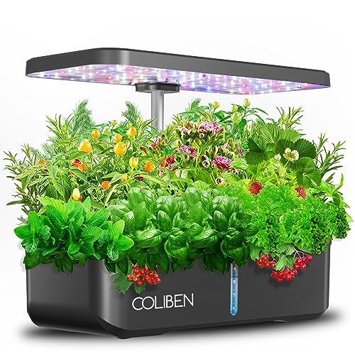 12 Pods Hydroponic Growing System with LED Grow Light