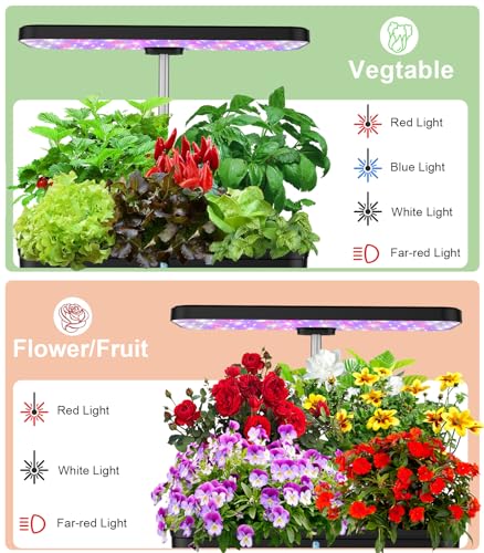 12 Pods Hydroponic Growing System with LED Grow Light