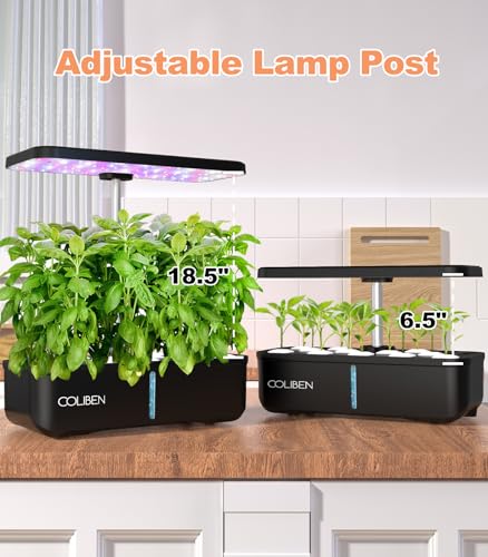 12 Pods Hydroponic Growing System with LED Grow Light