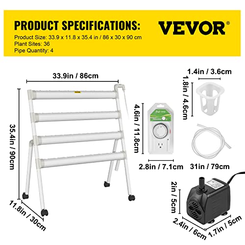 VEVOR Hydroponic Growing System, 36 Sites, 4 Layers