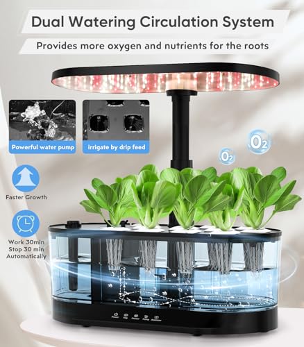 Hydroponic Indoor Garden: 11Pods Germination Kit, Herb Garden