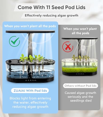 Hydroponic Indoor Garden: 11Pods Germination Kit, Herb Garden