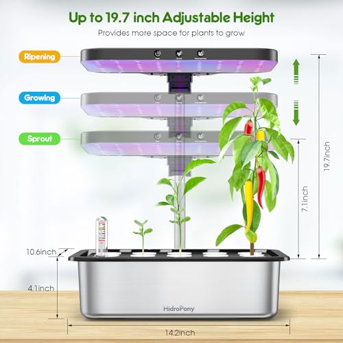 15-Pod Hydroponic Grow System: Indoor Herb Garden Kit