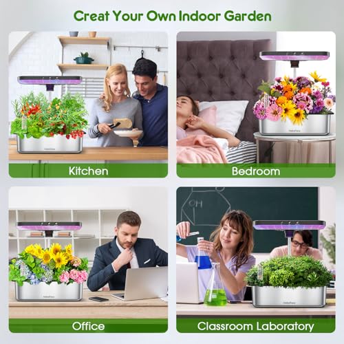 15-Pod Hydroponic Grow System: Indoor Herb Garden Kit