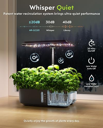URUQ Hydroponics Indoor Garden: 12 Pods Remote Control