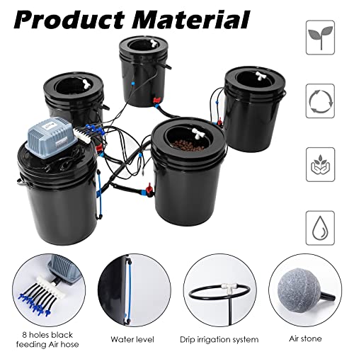 5 Gallon Multi Barrel Hydroponic System for Vegetables