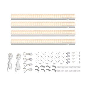 Barrina 1ft Full Spectrum LED Grow Lights 4-Pack
