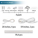 Barrina 1ft Full Spectrum LED Grow Lights 4-Pack