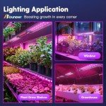 BBOUNDER 2ft 4-Pack LED Grow Lights for Plants