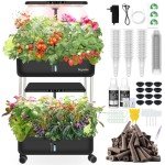 Indoor Hydroponic Herb Garden Kit with LED Lights