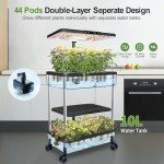 Indoor Hydroponic Herb Garden Kit with LED Lights