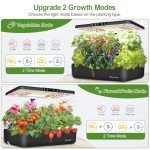 Indoor Hydroponic Herb Garden Kit with LED Lights