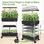 Indoor Hydroponic Herb Garden Kit with LED Lights