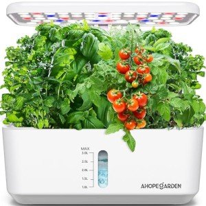 Indoor Hydroponic Garden with LED Grow Light