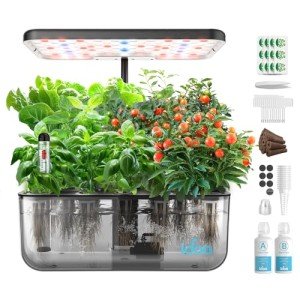 iDOO 12-Pod Hydroponics System with LED Light