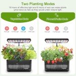 Indoor Hydroponic Herb Garden Kit with LED Light