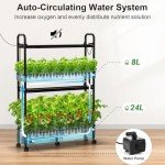 Vertical Hydroponic Garden Kit with LED Grow Light