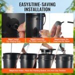 VEVOR 4-Bucket DWC Hydroponic Grow System