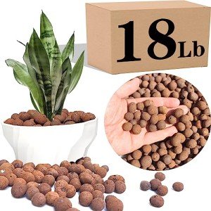 Voulosimi Organic Clay Pebbles for Hydroponics 18LB