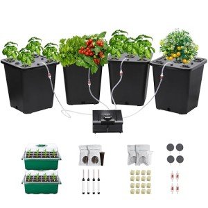 4-Bucket Hydroponic Growing System for Vegetables