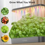 LYKOCLEAN 12-Pod Hydroponic Indoor Herb Garden