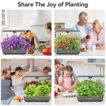 LYKOCLEAN 12-Pod Hydroponic Indoor Herb Garden