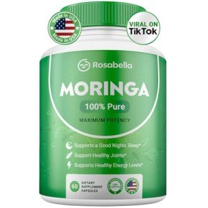 Moringa Powder Capsules - 800mg Nutrient-Rich Superfood