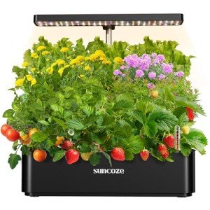 12-Pod Hydroponic Growing System with LED Light