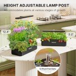 12-Pod Hydroponic Growing System with LED Light