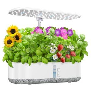 Indoor Hydroponic Growing System with LED Grow Light