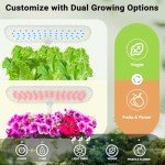 Indoor Hydroponic Growing System with LED Grow Light