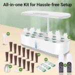 Indoor Hydroponic Growing System with LED Grow Light