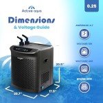 Active Aqua Hydroponics Water Chiller, 1/4 HP