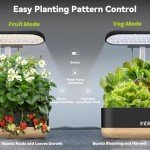 10-Pod Hydroponic Growing System with LED Light