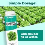 Complete Liquid Nutrients for Hydroponic Plants 8 oz