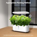 Indoor Hydroponic Garden with Grow Light, 10 Pods