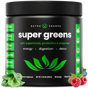 NutraChamps Super Greens Powder - 20+ Organic Veggies
