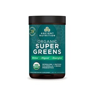 Organic Super Greens Powder with Probiotics – 25 Servings