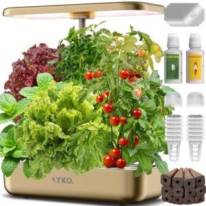 LYKOCLEAN 12-Pod Hydroponics Indoor Herb Garden