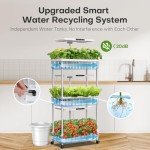 Ahopegarden Indoor Hydroponics Kit with LED Grow Light