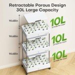 Ahopegarden Indoor Hydroponics Kit with LED Grow Light