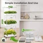 Ahopegarden Indoor Hydroponics Kit with LED Grow Light